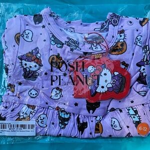 Posh Peanut x Hello Kitty 6-12 Monsters Ruffled Bodysuit Dress
